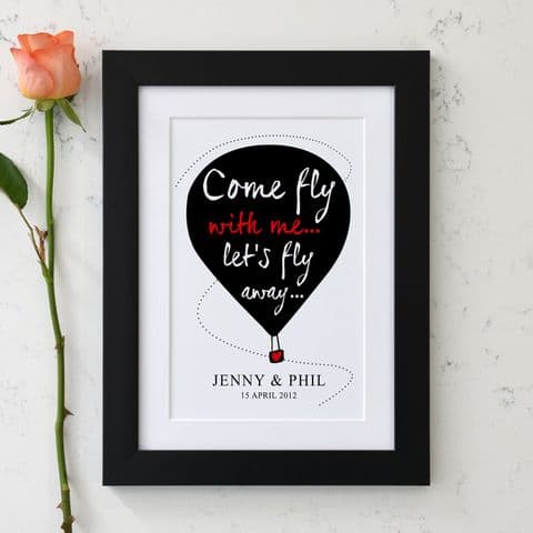 Personalised Come Fly With Me Print