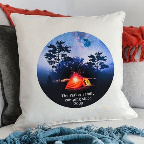 Personalised Family Campers Cushion