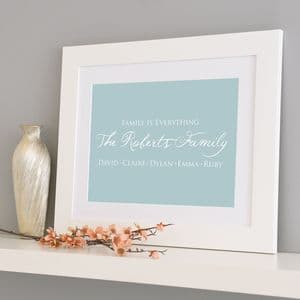 Personalised Family Is Everything Art Print