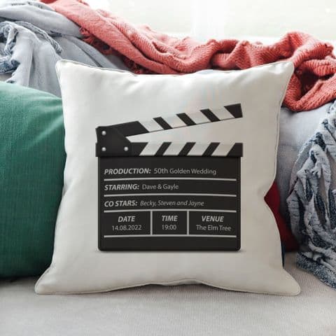 Personalised Film Clapperboard Cushion