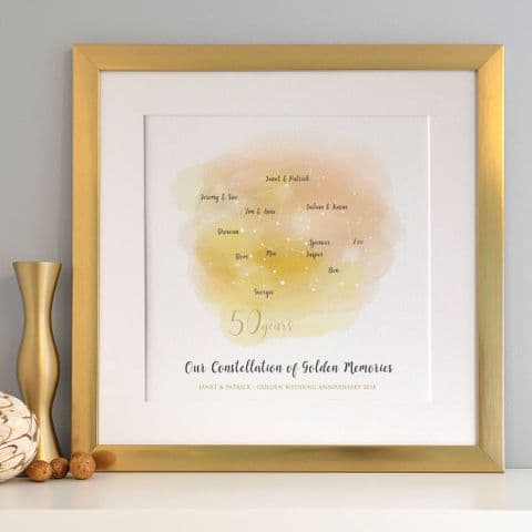 Personalised Golden Anniversary Family Constellation