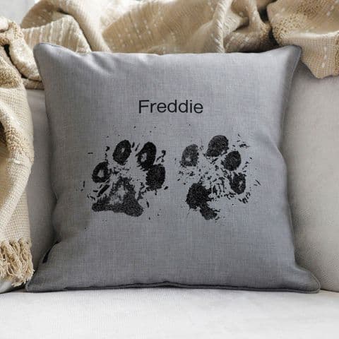 Personalised Pet Paw Print Cushion