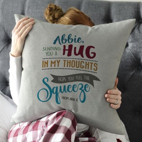 Personalised Sending You A Hug Cushion