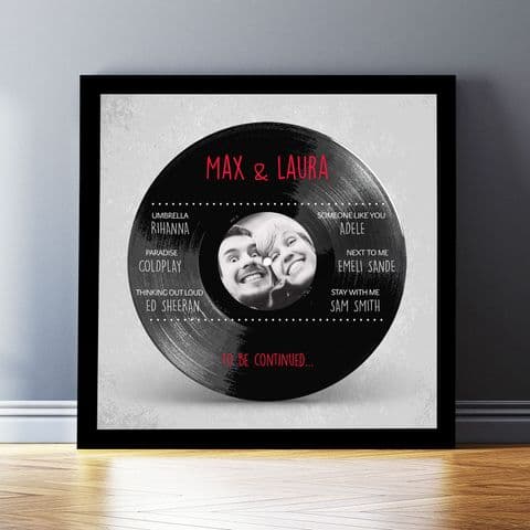 Personalised Vinyl Record Favourite Songs Print