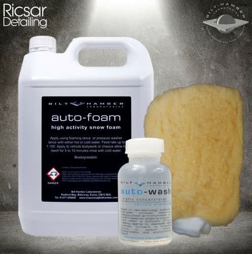Bilt Hamber Cleaning Kit - Bilt Hamber Auto Foam 5L + Auto Wash + FREE Wash Mitt