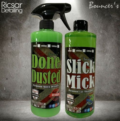 Bouncer's Kit! Done And Dusted 500ml + Slick Mick Shampoo 500ml