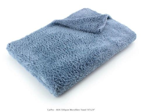CarPro BOA Super Soft Edgeless 500gsm Plush Microfibre Towel 16x24" (1 Pack)