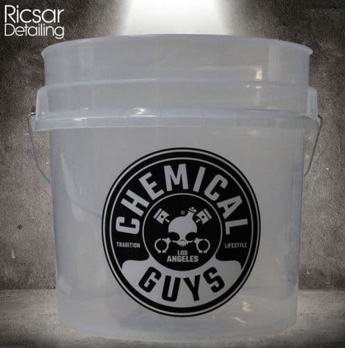 Chemical Guys NEW Heavy Duty Ultra Clear Transparent Detailing Bucket 4.5G