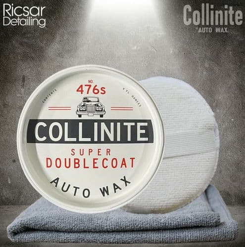 Collinite 476S Super Doublecoat Wax 9oz with app pad and microfibre cloth
