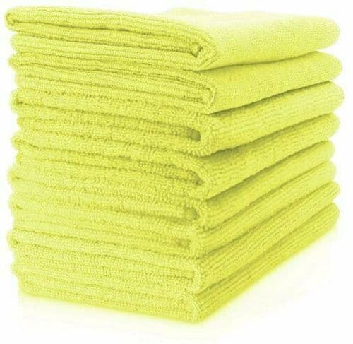 Microfibre Cloths - Yellow (Choose Bundle Size)