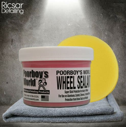 Poorboys Wheel And Rim Sealant 8oz with app pad and cloth