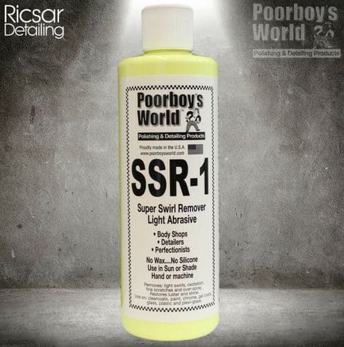 Poorboys World SSR-1 Super Swirl Remover Light Abrasive 16oz
