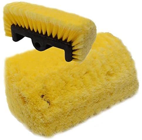 Smart Tech Car Care Replacement Soft Bristle Wash Brush Head - 5 Sided Bristles - For Cleaning Poles