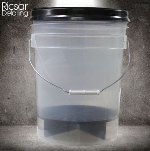 The Ultimate Clear Transparent Car Wash Bucket 20L (5 Gallons) With Gamma Seal Lid