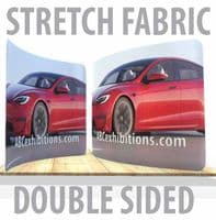 Formulate Fabric Pop Up Exhibition Stand Straight 2.4m Fabric texstyle displays with 2  xl lights