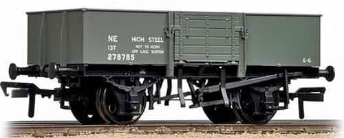 GRAHAM FARISH 377-957 N SCALE 13t High Sided Steel Wagon Wooden Door BR Grey 