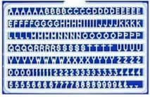 SLATER'S PLASTIKARD 1103  Plastic Letters/Numerals White 3mm