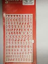 SLATER'S PLASTIKARD 1107  Plastic Letters/Numerals White 7mm