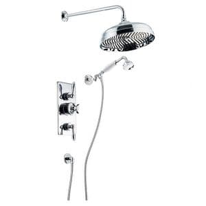 St James Concealed Classical Shower Set with 12" Shower Rose (London Metal Lever) - GBSS05