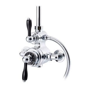 St James Exposed Traditional Thermostatic Shower Valve with Diverter - SJ7410-LMBK