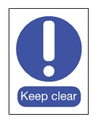 ACC0004 "Keep clear" Self Adhesive Signage Pack of 10