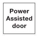ACC0007 "Power assisted door" Self Adhesive Signage Pack of 10