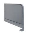FAB6004B Flat Bar Wall to Floor Barrier, up to 900mm RAL9006 (or specify colour) & Solid Panel
