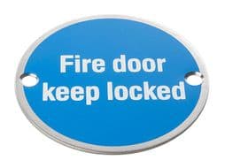 HRD8111 Metal Sign 'Fire Door Keep Locked'